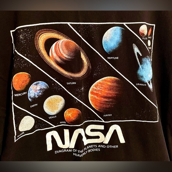 NASA “Diagram of the Planets” Graphic Tee – Size XL - Picture 3 of 5